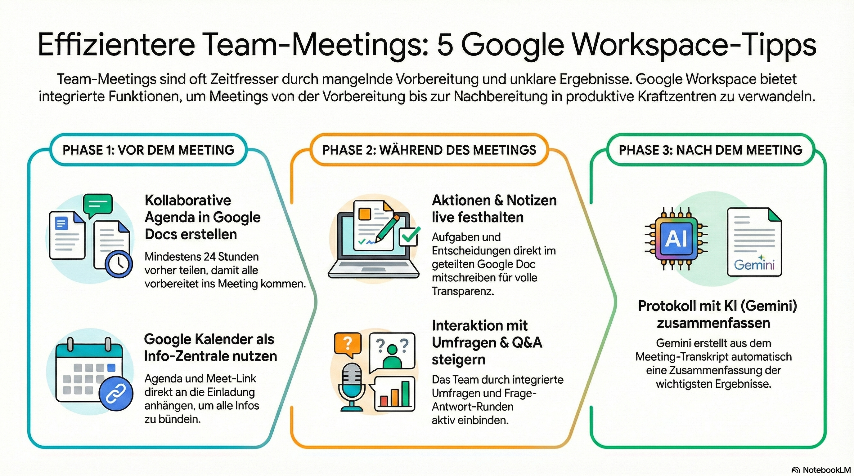 Infographic: 5 Google Workspace Tips for More Efficient Team Meetings